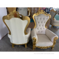 Venta al por mayor Evento del hotel Gold Wooden Cheap Throne Sillas